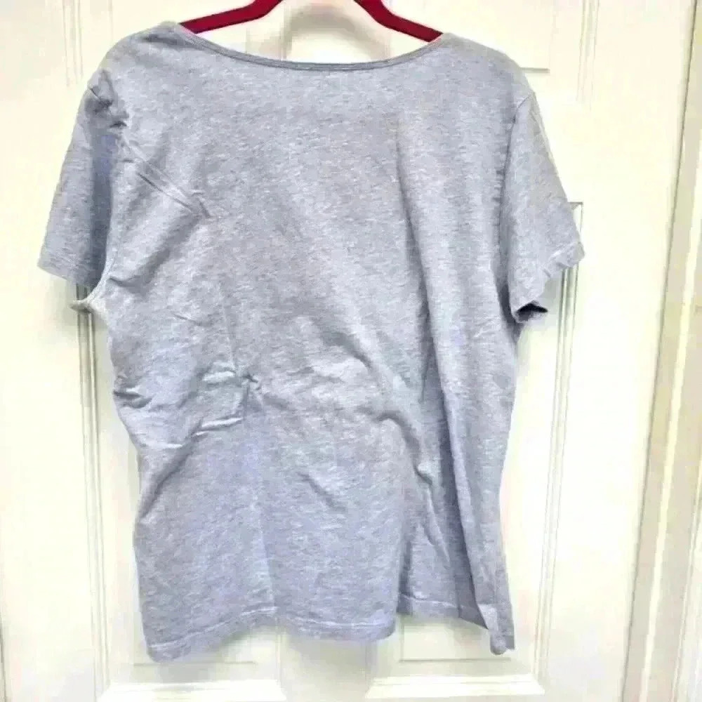 Laura Scott Studded Blue Top,XL - Picture 3 of 3